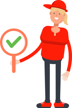 Kız Karakteri Denetim İşareti Gösteriyor