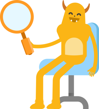 Sevimli Canavar Karakteri Clipart