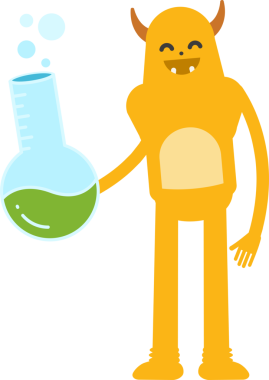 Sevimli Canavar Karakteri Clipart