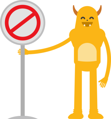 Sevimli Canavar Karakteri Clipart