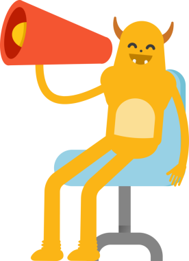 Sevimli Canavar Karakteri Clipart