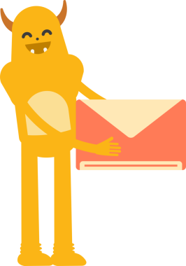 Sevimli Canavar Karakteri Clipart