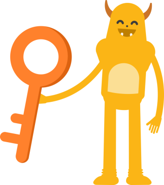 Sevimli Canavar Karakteri Clipart