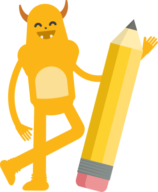 Sevimli Canavar Karakteri Clipart