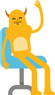 Sevimli Canavar Karakteri Clipart