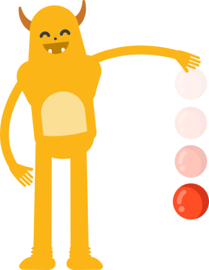 Sevimli Canavar Karakteri Clipart