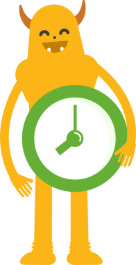 Sevimli Canavar Karakteri Clipart