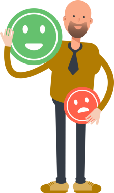 Kel İşadamı Karakteri ve Duygu Simgesi