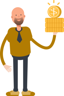 Keltoş İşadamı Karakteri Dolar Tutuyor