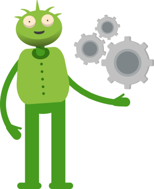 Sevimli Canavar Karakteri Vites Tutucu