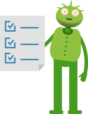 Sevimli Canavar Karakteri ve Kontrol Listesi Belgesi