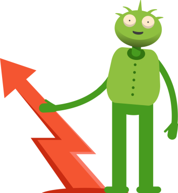 Sevimli Canavar Karakteri ve Ok Çizelgesi