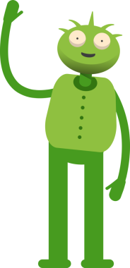 Sevimli Canavar Karakteri Tek Elini Kaldırıyor