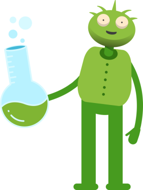 Sevimli Canavar Karakter Tutucu Laboratuar Şişesi