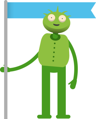 Sevimli Canavar Karakteri Bayrak Direği