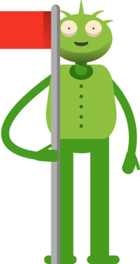 Sevimli Canavar Karakteri Bayrak Direği