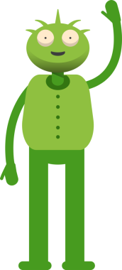 Sevimli Canavar Karakteri Kaldıran El Çizimi