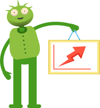 Sevimli Canavar Karakter Tutucu Ok Çizelgesi