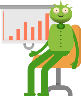 Sevimli Canavar Karakteri Sunar Bar Çizelgesi