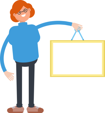 İnek Kadın Karakteri Boş İmza Tutuyor