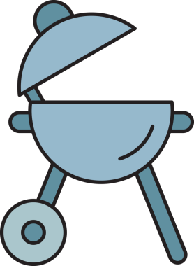 BBQ Izgara Simgesi Clipart