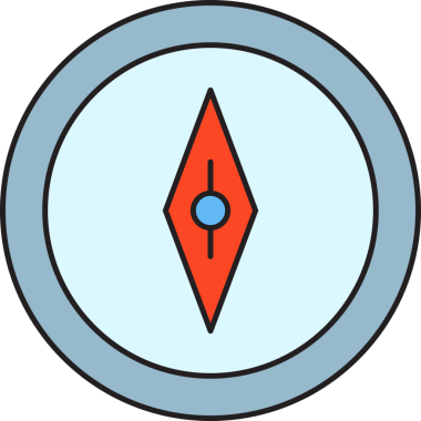 Navigasyon Pusula Simgesi Clipart
