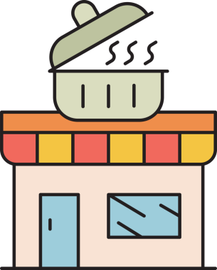 Shabu Restoran Simgesi Clipart