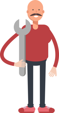 Kel Adam Karakteri Çizimi Tutma Anahtarı