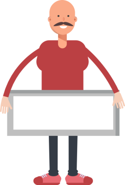 Kel Adam Karakterinin İllüstrasyonu