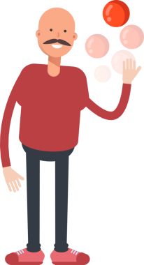 Kel Adam Karakterinin İllüstrasyonu