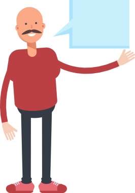 Kel Adam Karakterinin İllüstrasyonu