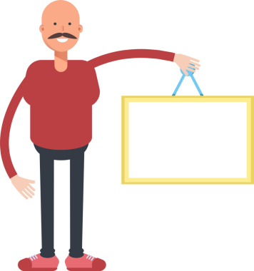 Kel Adam Karakterinin İllüstrasyonu