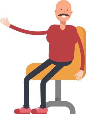 Kel Adam Karakterinin İllüstrasyonu