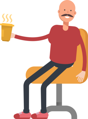 Kel Adam Karakterinin İllüstrasyonu