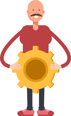 Kel Adam Karakterinin İllüstrasyonu