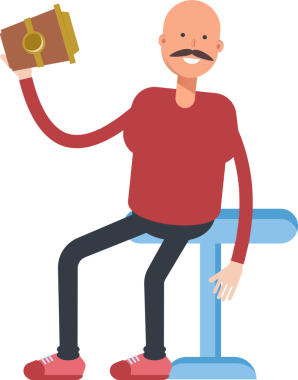 Kel Adam Karakterinin İllüstrasyonu