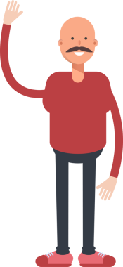 Kel Adam Karakterinin İllüstrasyonu