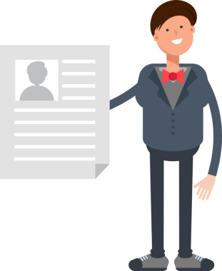 Nazik İşadamı Karakteri İş Bulma Uygulaması Belgesi