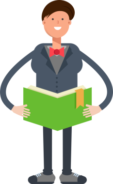 Nazik İşadamı Karakteri Okuma Kitabı 'nın İllüstrasyonu