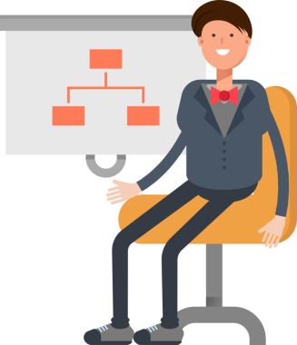 Nazik İşadamı Karakteri Sunar Organizasyon Çizelgesi