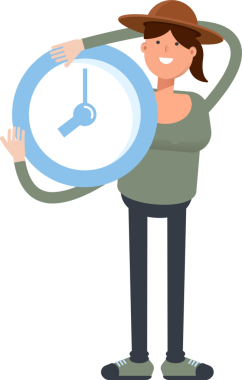 Şapka Tutma Saatindeki Kadın