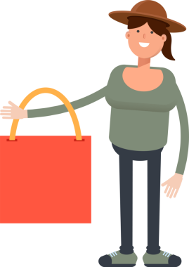 Şapkalı Kadın Clipart