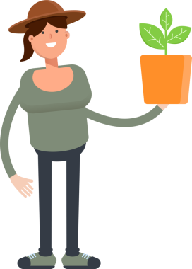 Şapkalı Kadın Clipart