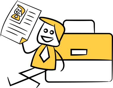 İşadamı İş Bulma Uygulama Çubuğu Figürü