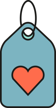 Kalp Banner Etiketi Simgesi