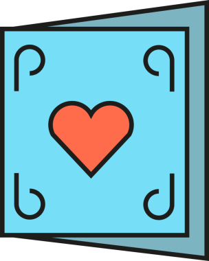 Kalp Kart Simgesi Clipart