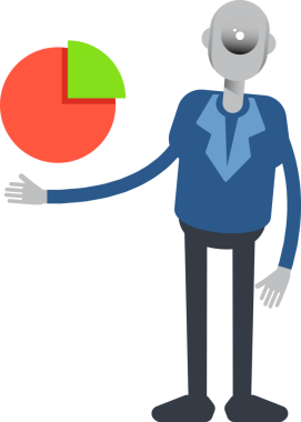 Robot Çalışan Karakteri Turta Çizelgesi