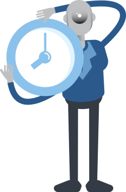 Robot Çalışan Karakteri Saati