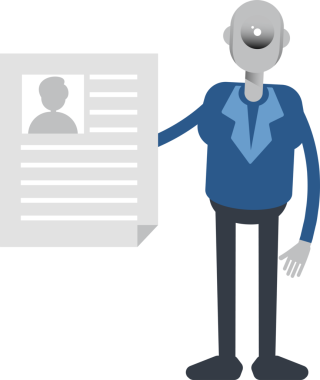 Robot Çalışan Karakteri İş Bulma Başvurusu Belgesi