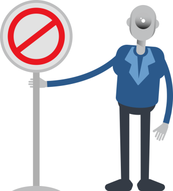 Robot Çalışan Karakteri ve Yasak İmza